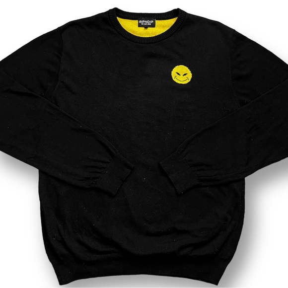 X-Large Black and Yellow Reversible Rip N Dip Sweater - Picture 3 of 7
